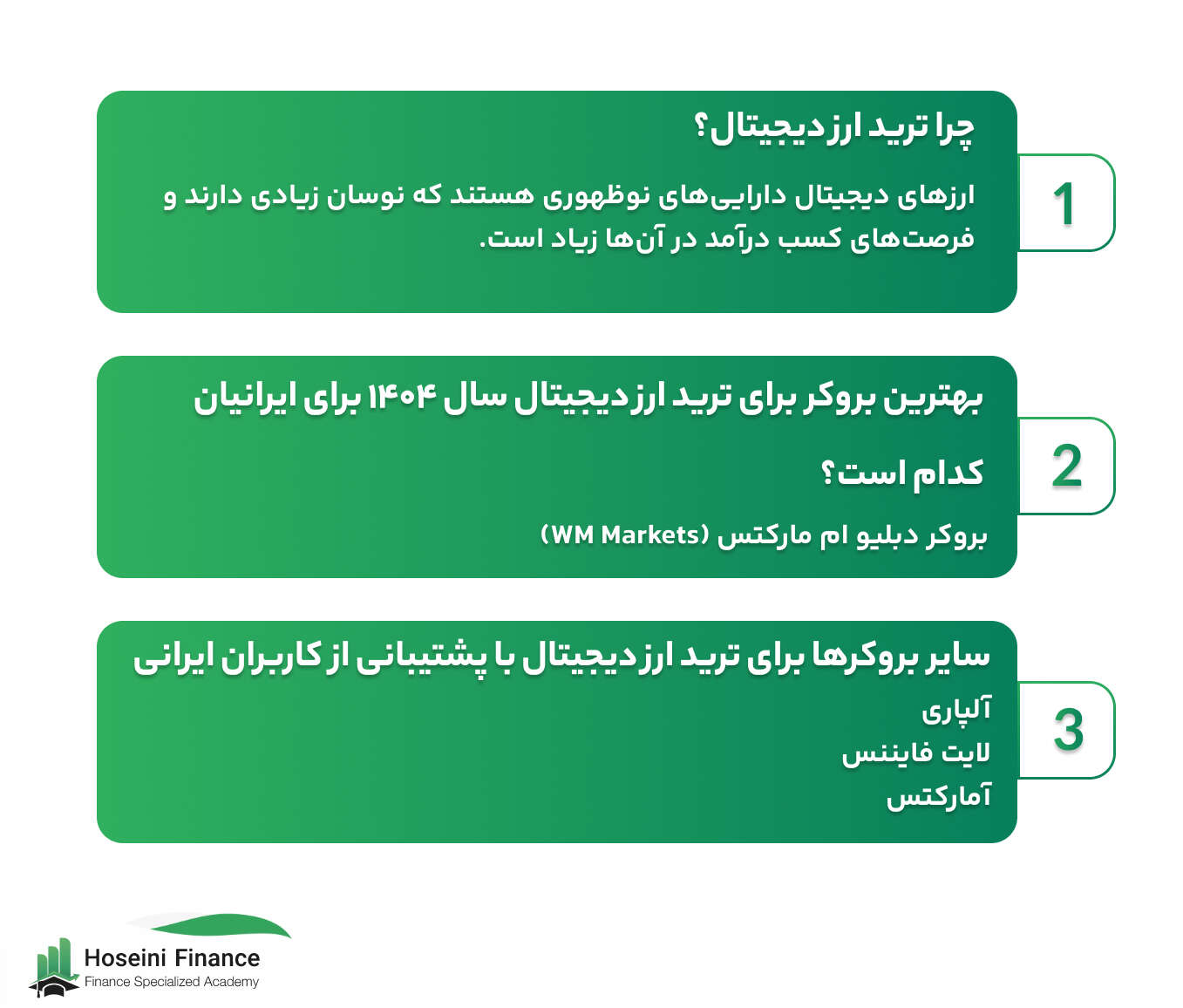 اینفوگرافی بهترین بروکر برای ترید ارزهای دیجیتال
