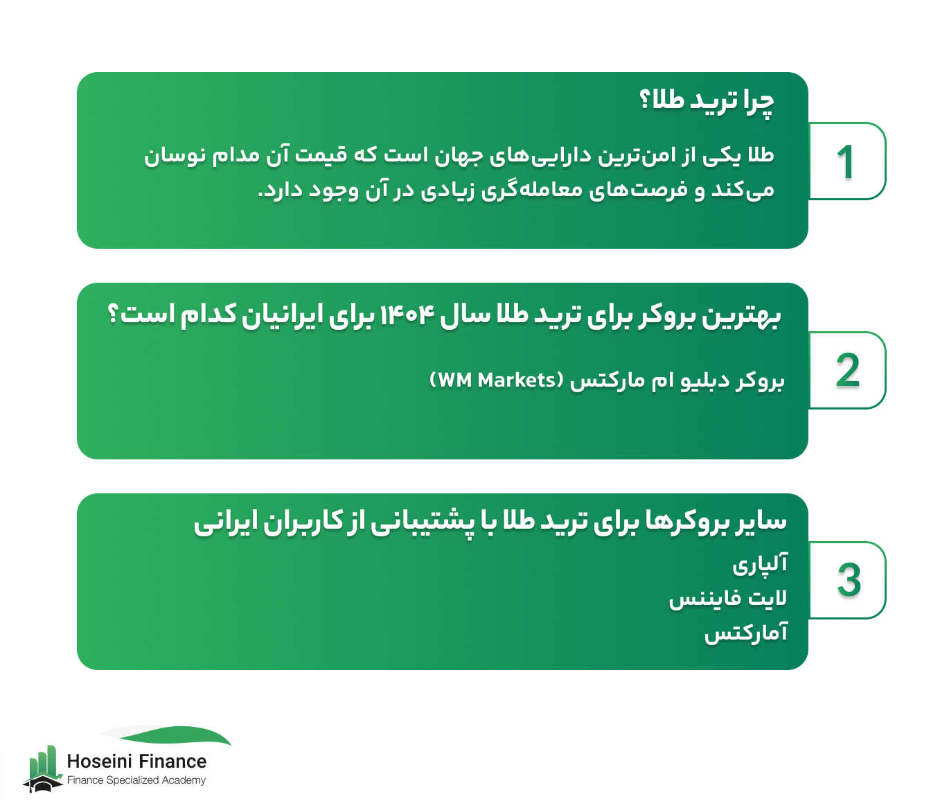 اینفورگرافی بهترین بروکر ترید طلا