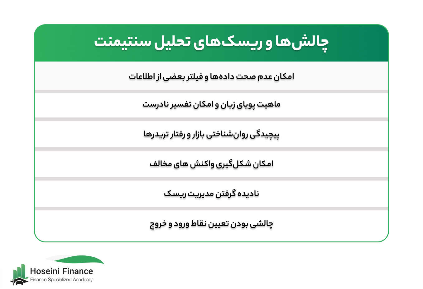 چالش‌ها و ریسک‌های تحلیل سنتیمنت