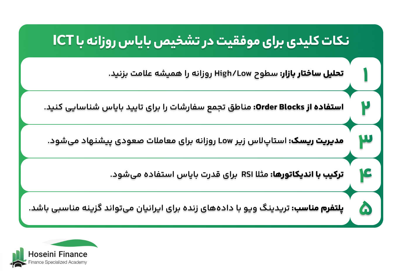 نکات کلیدی تشخیص بایاس با ICT