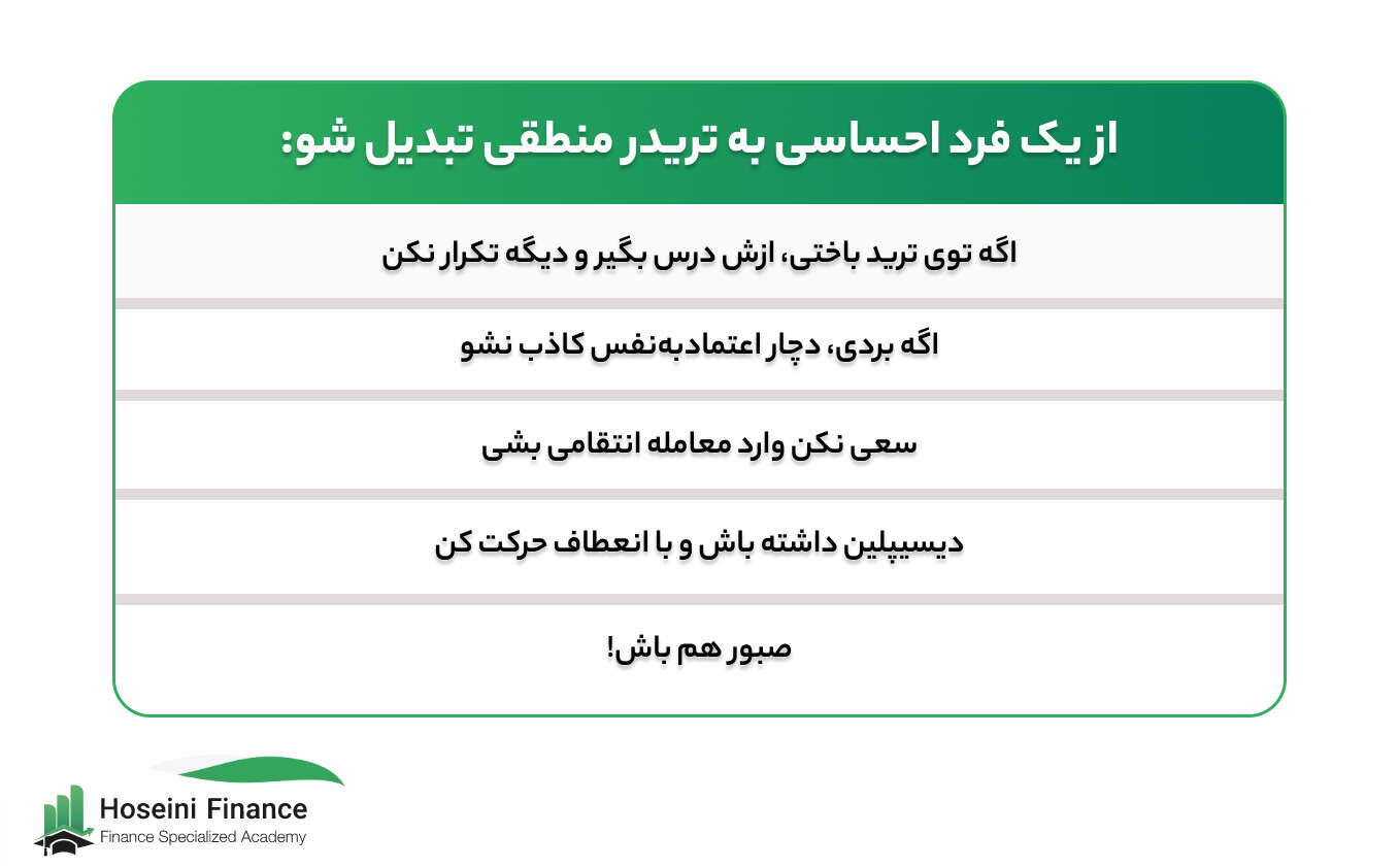 از یک فرد احساسی به یک تریدر منطقی تبدیل شو