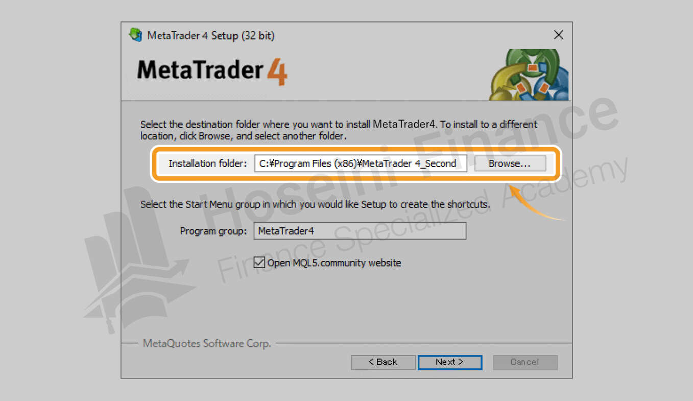 مرحله دوم و سوم نصب چند متاتریدر روی یک سیستم
