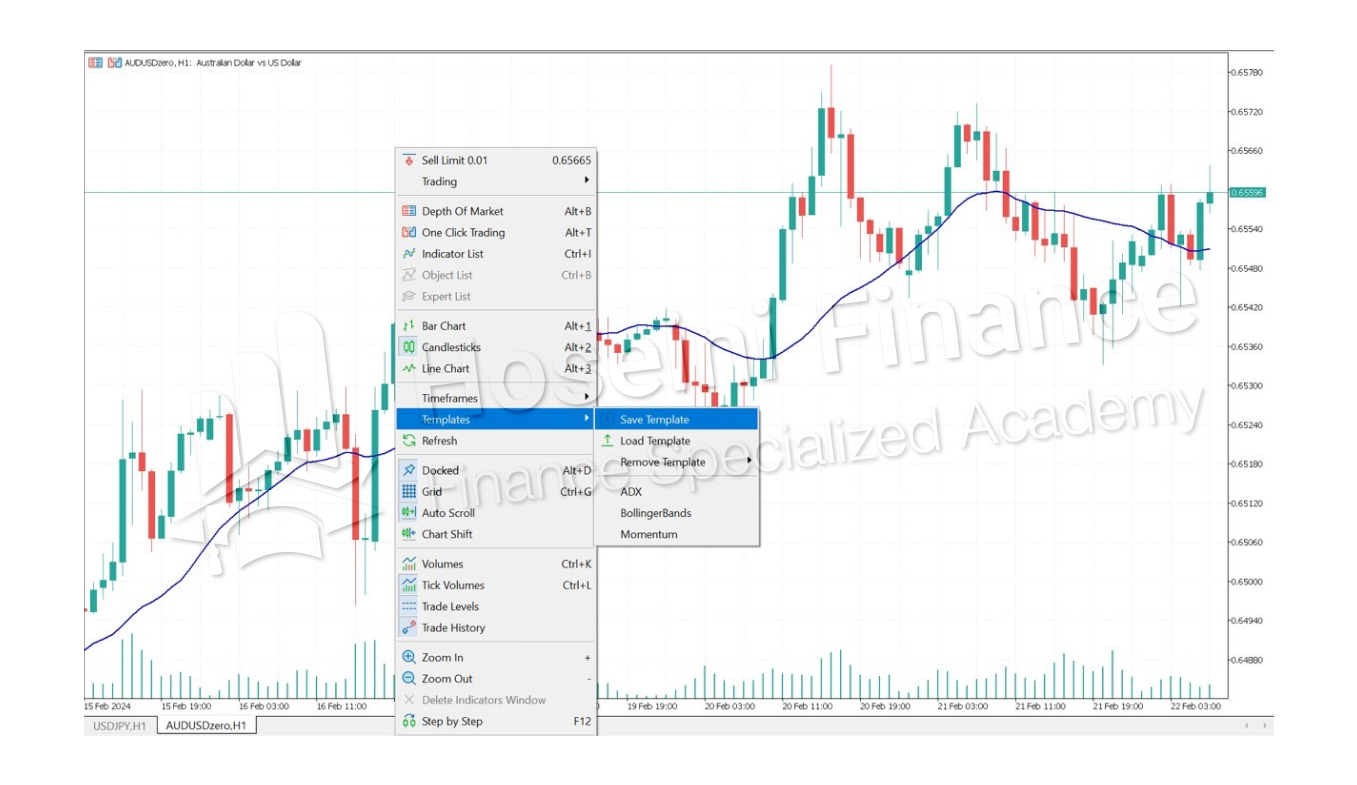 تنظیمات قاب و پنجره در متاتریدر