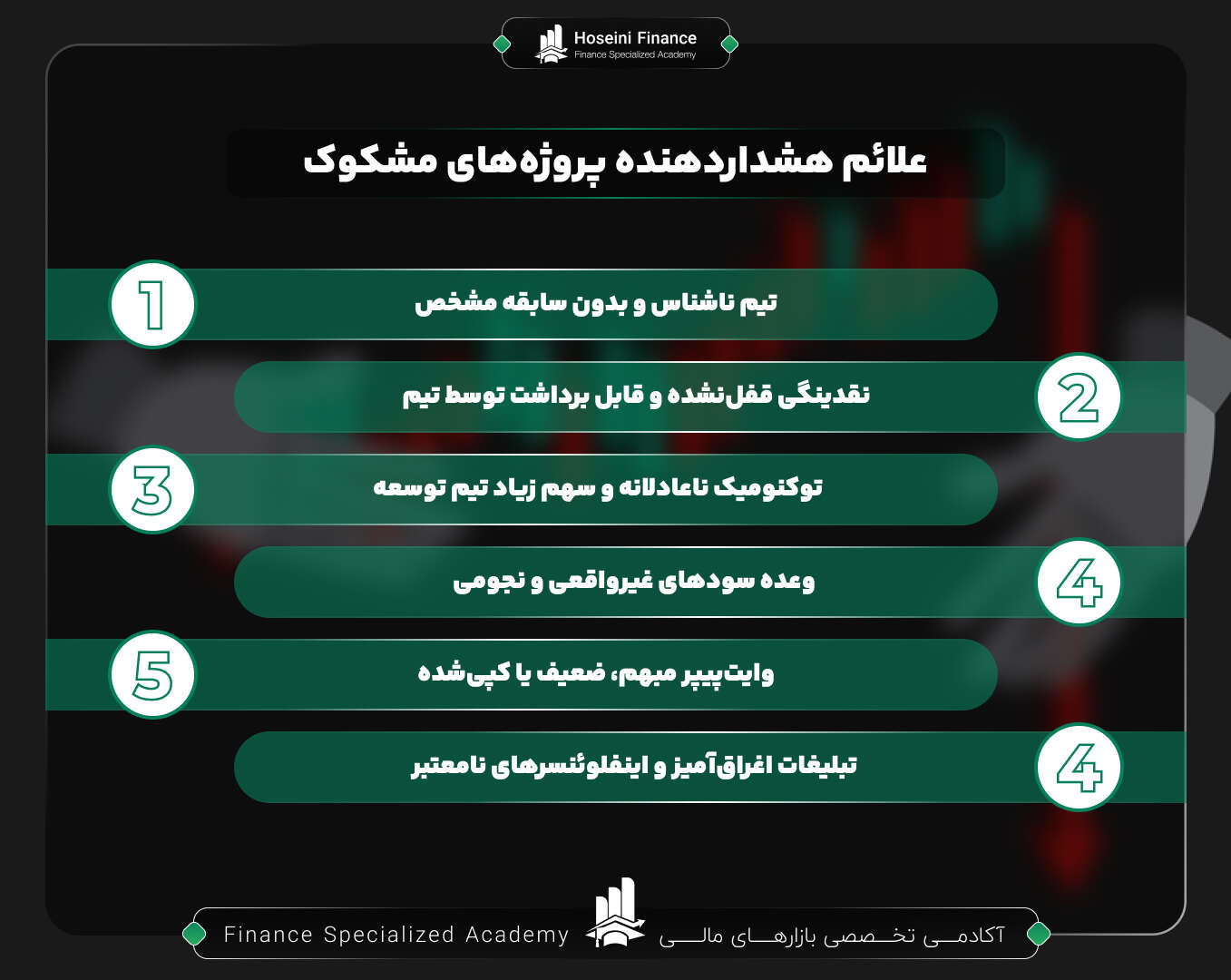 علائم هشداردهنده پروٰه های مشکوک