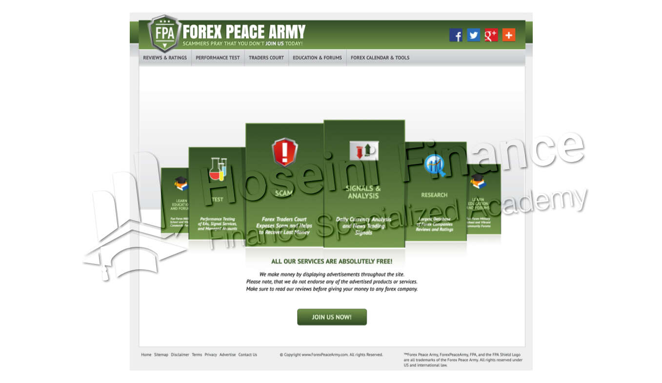 با نمایی از سایت ForexPeaceArmy آشنا شوید