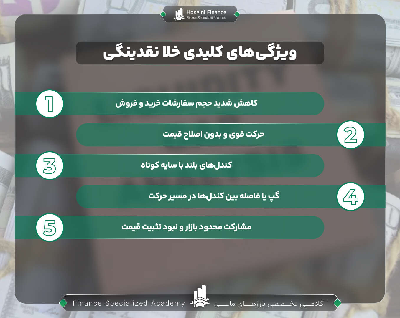 ویژگی های خلا نقدینگی